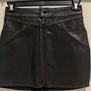 PAIGE Shimmering Black Pencil Skirt